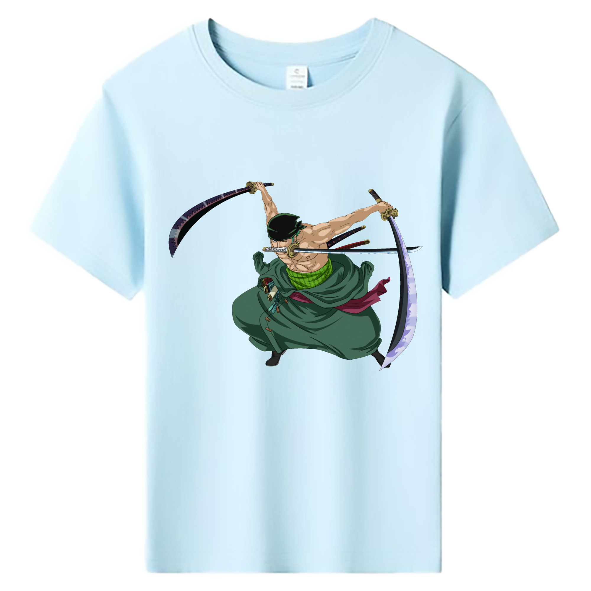 ワンピース ロロノア・ゾロ ONE PIECE Roronoa Zoro 綿100％キッズTシャツ（フロントプリント）